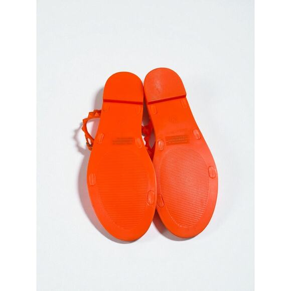 Steve Madden Travel-J Orange Studded Jelly Sandals Women’s Size 8 NIB - Picture 6 of 10